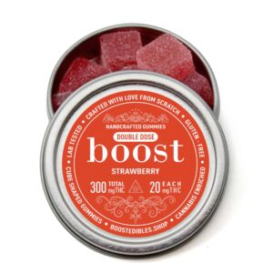 Boost Edibles Strawberry Gummies (300mg THC) buy weed online buy bulkcheapweed