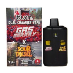 Burn 6 Gram Dual Chamber Disposable Vape – Gas Berry + Sour Diesel (3+3 Gram) buy weed online buy bulkcheapweed