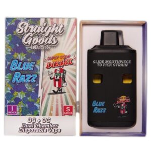 Straight Goods Dual Chamber Vape – Blue Razz + Super Sour Diesel (3 Grams + 3 Grams) buy weed online buy bulkcheapweed
