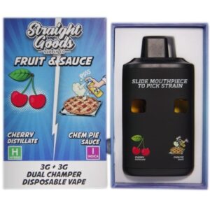 Straight Goods Dual Chamber Vape – Cherry Distillate + Chem Pie Sauce (3 Grams + 3 Grams) buy weed online buy bulkcheapweed