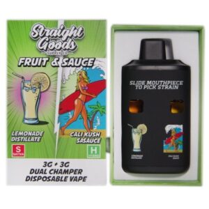 Straight Goods Dual Chamber Vape – Lemonade Distillate + Cali Kush Sauce (3 Grams + 3 Grams) buy weed online buy bulkcheapweed