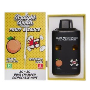 Straight Goods Dual Chamber Vape – Peach Distillate + Crescendo Sauce (3 Grams + 3 Grams) buy weed online buy bulkcheapweed