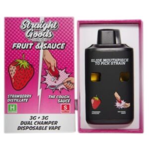 Straight Goods Dual Chamber Vape – Strawberry Distillate + The Cough Sauce (3 Grams + 3 Grams) buy weed online buy bulkcheapweed