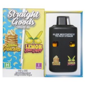Straight Goods LCD Screen Dual Chamber Vape – Banana Pancakes + Lemon Rock Candy  (3 Grams + 3 Grams) buy weed online buy bulkcheapweed