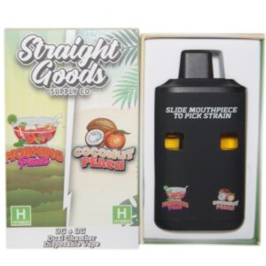 Straight Goods LCD Screen Dual Chamber Vape – Morning Punch + Coconut Punch  (3 Grams + 3 Grams) buy weed online buy bulkcheapweed