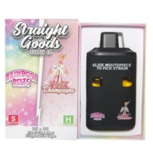Straight Goods LCD Screen Dual Chamber Vape – Rainbow Belts + Pink Champagne  (3 Grams + 3 Grams) buy weed online buy bulkcheapweed
