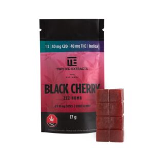 Twisted Extracts Black Cherry 1:1 Zzz Bomb (40mg THC + 40mg CBD) buy weed online buy bulkcheapweed