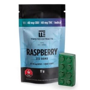 Twisted Extracts Blue Raspberry 1:1 Zzz Bomb (40mg THC + 40mg CBD) buy weed online buy bulkcheapweed