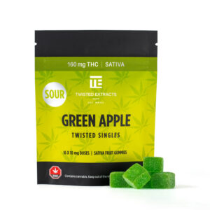 Twisted Extracts Sour Green Apple Twisted Singles Sativa (160mg THC) buy weed online buy bulkcheapweed