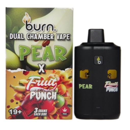 Burn 6 Gram Dual Chamber Disposable Vape – Pear + Fruit Punch (3+3 Gram) Burn 6 Gram Dual Chamber Disposable Vape – Pear + Fruit Punch (3+3 Gram) buy weed online buy bulkcheapweed