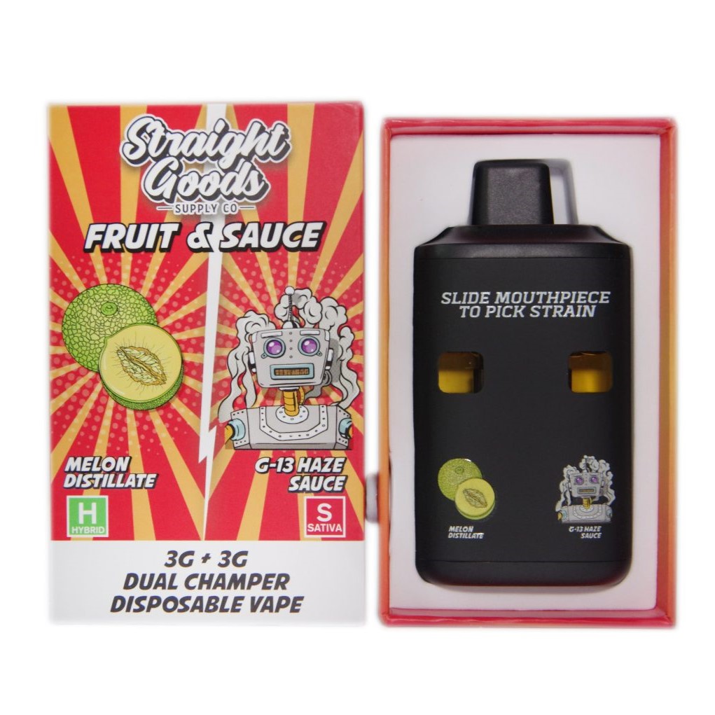Straight Goods Dual Chamber Vape – Melon Distillate + G-13 Haze Sauce (3 Grams + 3 Grams) Straight Goods Dual Chamber Vape – Melon Distillate + G-13 Haze Sauce (3 Grams + 3 Grams) buy weed online buy bulkcheapweed