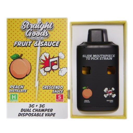 Straight Goods Dual Chamber Vape – Peach Distillate + Crescendo Sauce (3 Grams + 3 Grams) Straight Goods Dual Chamber Vape – Peach Distillate + Crescendo Sauce (3 Grams + 3 Grams) buy weed online buy bulkcheapweed