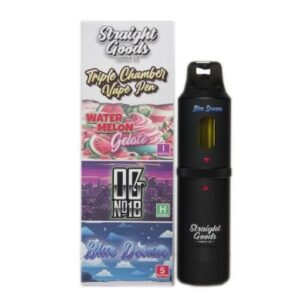 Straight Goods Triple Chamber Vape – Watermelon Gelato + OG No18 + Blue Dream (3 Grams + 3 Grams + 3 Gram) buy weed online buy bulkcheapweed