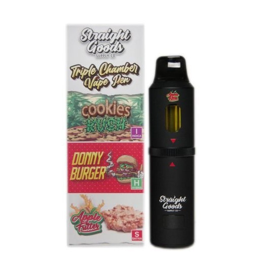 Straight Goods Triple Chamber Vape – Cookies Kush + Donny Burger + Apple Fritter (3 Grams + 3 Grams + 3 Gram) Straight Goods Triple Chamber Vape – Cookies Kush + Donny Burger + Apple Fritter (3 Grams + 3 Grams + 3 Gram) buy weed online buy bulkcheapweed