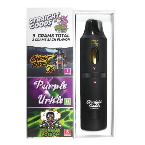 Straight Goods Triple Chamber Vape – Ghost Rider OG + Purple Urkle + Durban Poison (3 Grams + 3 Grams + 3 Gram) Straight Goods Triple Chamber Vape – Ghost Rider OG + Purple Urkle + Durban Poison (3 Grams + 3 Grams + 3 Gram) buy weed online buy bulkcheapweed