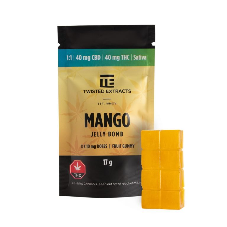 Twisted Extracts Mango 1:1 Jelly Bomb (40mg THC + 40mg CBD) Twisted Extracts Mango 1:1 Jelly Bomb (40mg THC + 40mg CBD) buy weed online buy bulkcheapweed